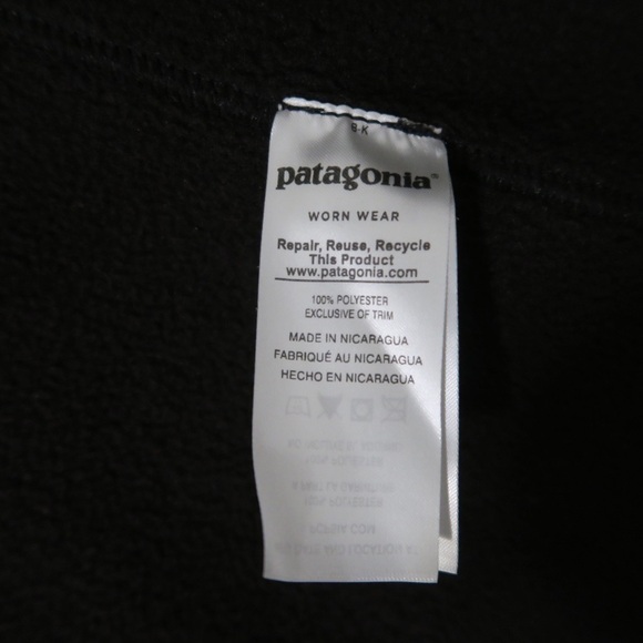 Patagonia‎ Synchilla Fleece Black Vest Zip Up Outdoor Athletic Camping XS - Picture 8 of 10